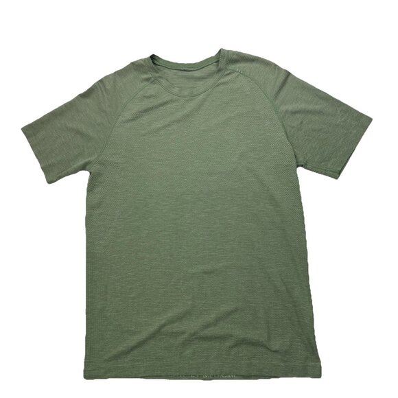 Lululemon Mens S Crew Neck Green Short Sleeve Athletic Shirt - Picture 1 of 6